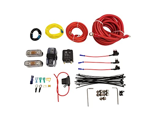 airmaxxx Dual Air Compressor Wiring Kit 12V Heavy Duty for Air Ride Suspension