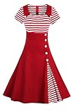 Perfekt für verschiedene Anlässe:Party,Picknick,Abend,Hochzeit, Rockabilly,Festival, Feierlichkeit, Jahrestreffen, Abschlussfeier, Freudenfest,Homecoming usw. eignet sich als Partykleid, Cocktailkleid.
