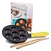Cast Iron Aebleskiver Pan for Danish Stuffed Pancake Balls by Upstreet (Yellow)