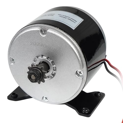 Dexepe 24V Electric Scooter Brushed Motor 350W Compatible with E Scooter Drive Speed Control Razor E300 E300S E325 MX350 MX400 Wind Turbine Go Karts E Bike Chain Drive Permanent Magnet Electric Motor