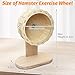 kathson Wooden Hamster Exercise Wheel 6.3 in Silent Spinning Running Wheels with Stand for Hamsters, Gerbils, Mice and Other Small Pets