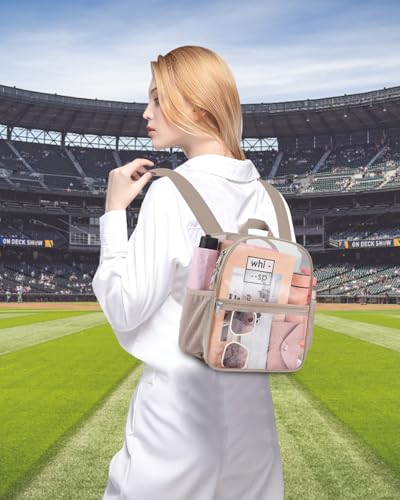 Image of Clear Backpack for Stadium Events, 12x12x6 Small Clear Plastic bag with Reinforced Straps for Game Security Festival Concert