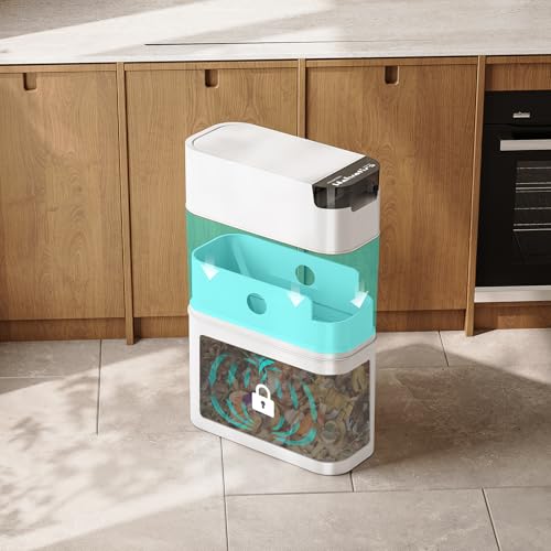 Joyzan 1054-JY-PY-W Slim Bathroom Trash Can With Lid,4 Gallons/15L Small Garbage Can With Press Top Lid, Plastic Pet Dog Proof Covered Trash Bin thumb #6