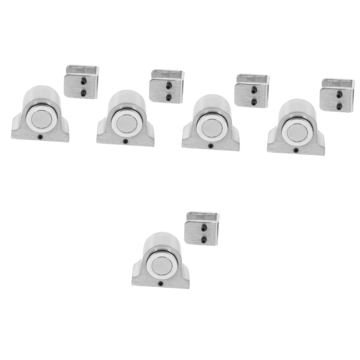EXCEART 5 Set Resistente alla porta bloccante della porta localizzazione tappi montare chiusura magnetica della porta protezione da parete per fermaporta Lega di alluminio