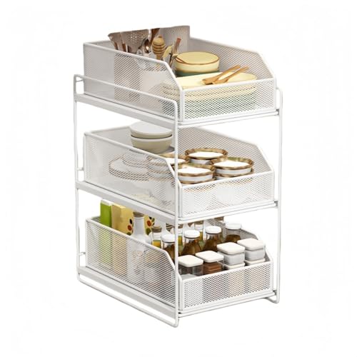 samchu �L�b�`�����[ �V���N�����[ �����o���� 2�i/3�i �����o���t�� ��e�� ������ �H�� ���ʑ䉺 �������� �ȃX�y�[�X (�z���C�g,3 �i 25*37*52cm)