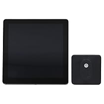 Shelly Wall Display Nero + Blu H&T Nero, Pannello di Controllo Wi-Fi Smart Home, Termostato, Relè 5A Integrato, Conduttore Neutro Richiesto, Dati Ambientali, Domotica, Alexa e Google Home