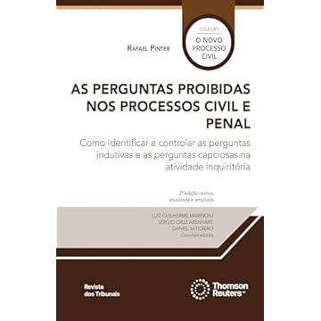 Capa do livro As Perguntas Proibidas nos Processos Civil e Penal 2ª edição