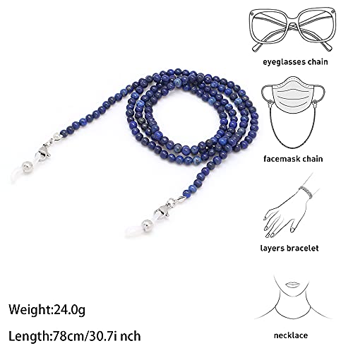 Kai Top Eyeglass Chain Sunglass Chain Fashion Natural Stone Beaded Mask Lanyard Chain Face Mask Holder Chain For Women Men #TOP2