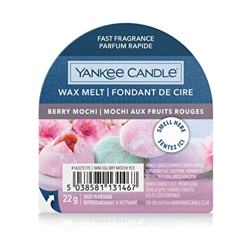 Yankee Candle Berry Mochi Wax Melt 22 g, Burns up to 8 Hours, Dimensions: 5.6 cm x 1.5 cm, 5901632517