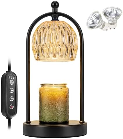 GODONLIF Kaars Warmer Lamp, Dimbare Kaars Lamp Warmer, Verstelbare Hoogte, Timer, Slaapkamer Woonkamer Home Decor Wax Melt Warmer voor Geurende Wax met 2 Bollen, Moederdag Geschenken GODONLIF Kaars Warmer Lamp, Dimbare Kaars Lamp Warmer, Verstelbare Hoogte, Timer, Slaapkamer Woonkamer Home Decor Wax Melt Warmer voor Geurende Wax met 2 Bollen, Moederdag Geschenken