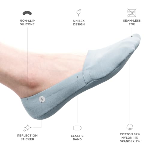 Image of Storm Empire No Show Socks 3 Pairs for Women and Men, Non Slip, Low Cut Liner, Invisible, Loafer, Sneaker, Flats, Boat Socks