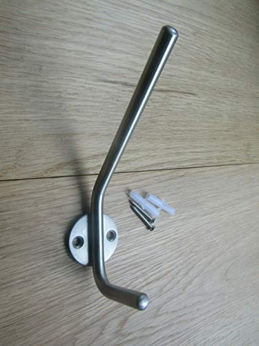 Gancho redondeado para sombrero y abrigo de acero inoxidable satinado Cover