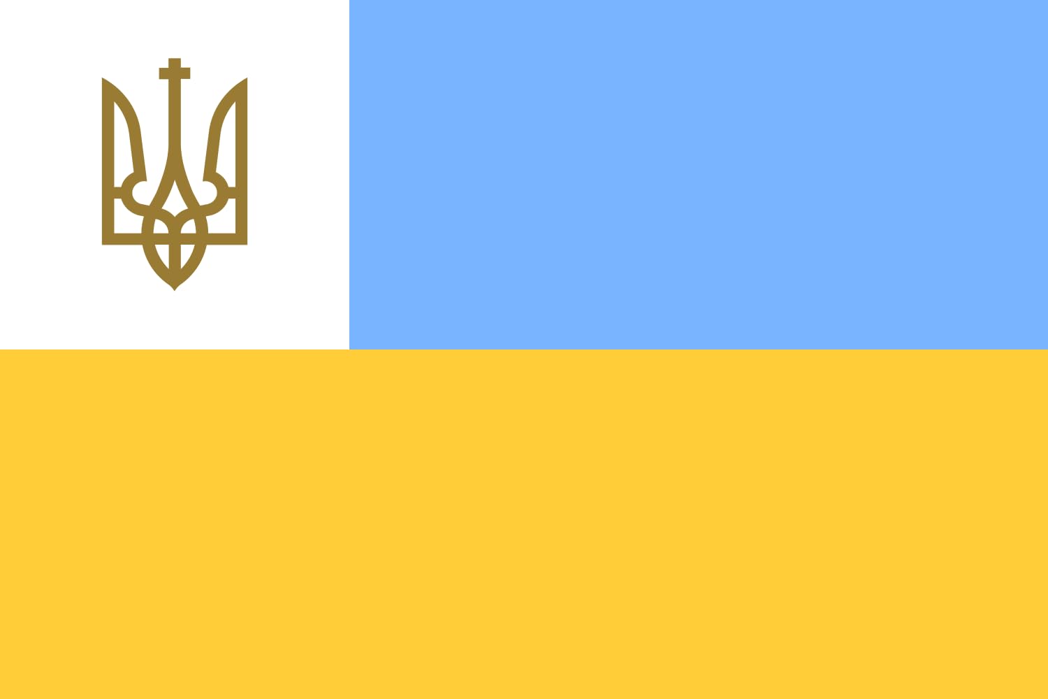 Drapeau Large Head of the Diplomatic Mission of Ukraine 1918 magFlags pour mât extérieur