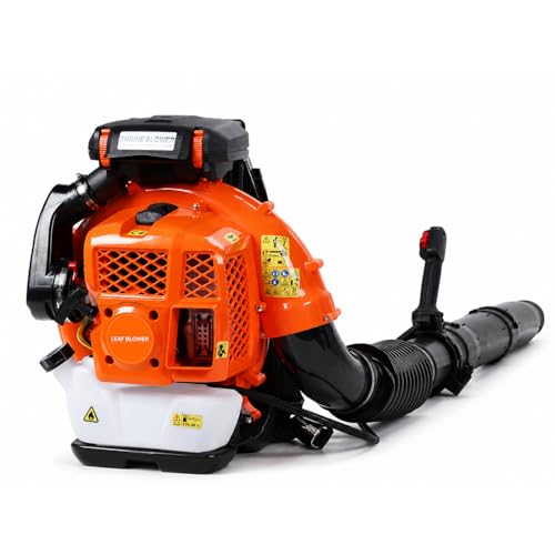 Lefitap 80CC Backpack Leaf Blower Gas Powered - 900 CFM | 4.3 HP | 206 MPH High Airflow Heavy Duty Commercial Gas Leaf Blower for Yard Lawn Care Clears Leaves Debris & Snow EB850EZ