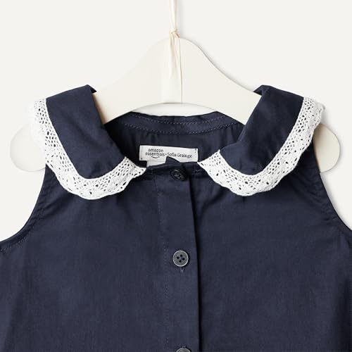 Image of Amazon Essentials x Sofia Grainge Toddlers and Baby Girls' Cotton Sateen Sleeveless Top and Pants Play Set
