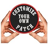 Custom Embroidered Name Patch Biker Rocker Outlaw Tag Badge 3' Round Sew-On Patch,Custom Name Tapes, Embroidery Uniform Name Patch,