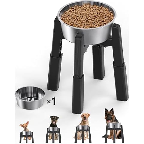 JUNSPOW Raised Dog Bowl Stand Cover