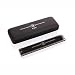 Swan 28-hole Wide Range Playing Diatonic Harmonica Key of C with Standard Harmonicas For Adults, Professional Player, Beginner and Students