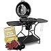 Produktbild deluxe4home® Kugelgrill Ø55 cm mit Ablagefläche I Rollbarer Grillwagen mit Deckel I BBQ Holzkohlegrill, Grill rund für Holzkohle Barbecue Grill