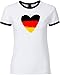 Produktbild EZYshirt® D1 WM 2018 Deutschland Damen T-Shirt Rundhals Ringer