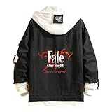 ISaikoy Anime Fate Grand Order Denim Jacket Fate Zero Long Sleeve Jeans Sweatshirt Sweater Hoodie Costume