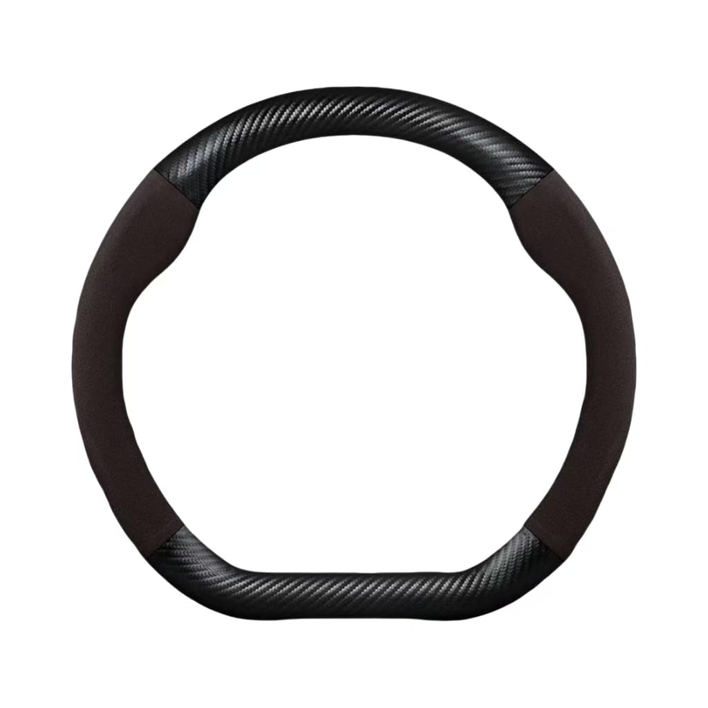 R-timer Car Steering Wheel Cover Artificial Leather for Bentley Bentayga EWB 2022-2026, Car Wheel Covers Protector Anti-slip Breathable 37-38cm Interior Accessory,Brown- Type D