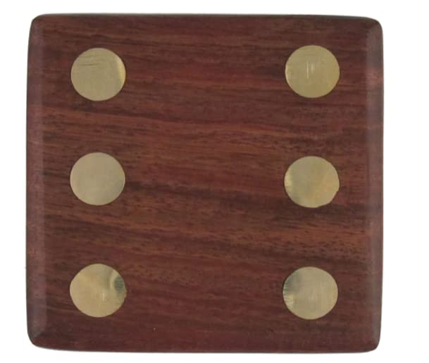 KAM Home - Caja de dados de madera con cinco dados para Navidad
