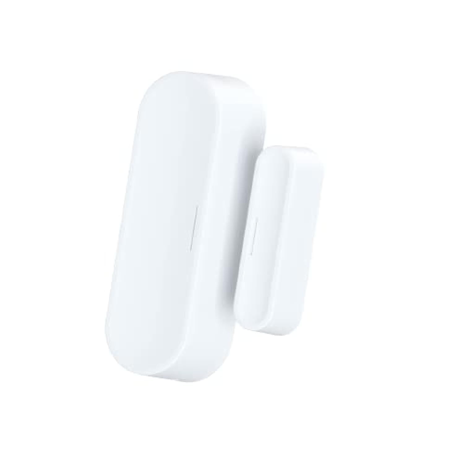 Lifestyle Smart Door & Window Sensor, Instant Notification Alert, Voice Assistant, Detect Intrusions, 45 meters Wifi Range, Compatible with Google Assistant/Tuya - White