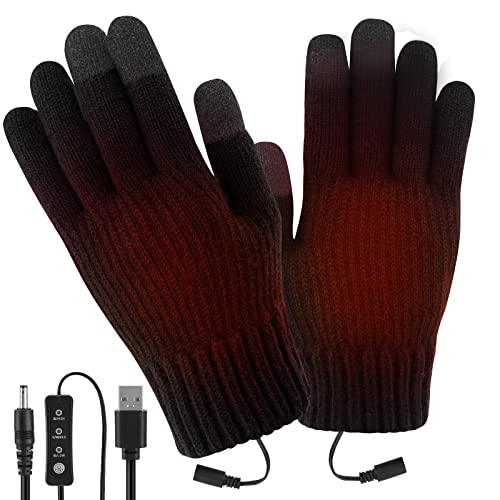 Guanti Riscaldati USB Unisex Con Dita Scoperte – 40°C, Lavorati A Maglia, Per Digitare E Giocare