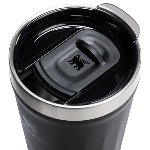 Image of STANLEY Everyday Tumbler 16 oz | Press Fit Drink Through Lid | Beverage, Coffee, and Cocktail Cup | Insulated Stainless Steel Wine Glass | BPA-Free | Black 2.0