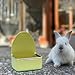 KiBcsLic Rabbit Feeder for Cage Water Bowl Hanging Bunny Food Dish Feeding Basin for Chinchilla, Green