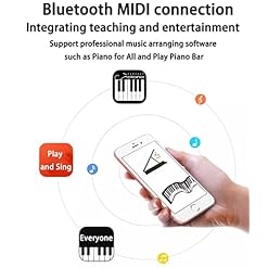 CIKSCO Piano Enroulable Portable à 88 Touches, Clavier de Musique numérique électronique en Silicone Souple for Enfants Adultes, entrée USB, Bluetooth, alimenté par Batterie Rechargeable – Image 5