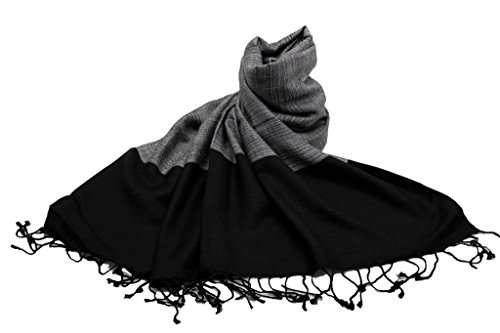Étole viscose SHANKARA écharpe unie aspect soie sauvage N1 pour femme et homme