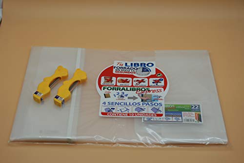 Office Box Lote 10 Forros Express Ajustables Transparentes para Libros 22 cms + 2 Estuches Minas Oso
