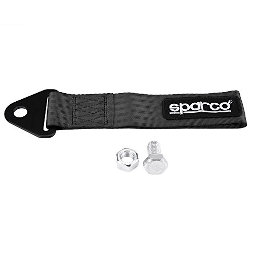 Abschleppgurt Zurrgurte Universelles Hochleistungs-Abschleppseil Ersatz für Rennwagen Ersatz für Abschlepphaken vorne und hinten(schwarz)