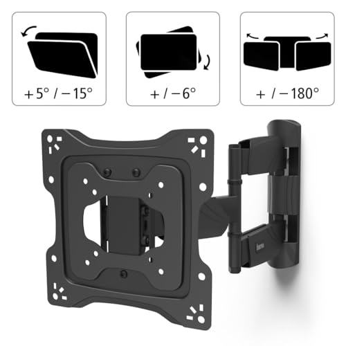 Fixation TV murale contre reflets et vol support orientable 19 a 48 pouces durable - 5