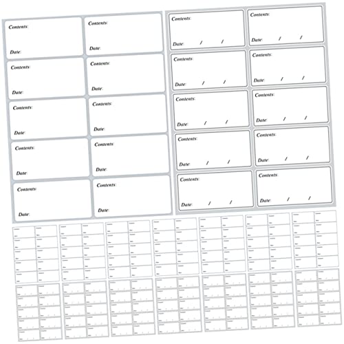 STOBOK 40シーツ枚冷凍食物用ラベルシール 入り 防水 日付記入可能 剥がせるステッカー 食品保存用ボトルラベル便利収納用