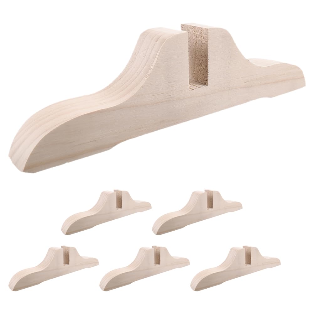 Support de séparation d'écran pliable en bois naturel BESTYASH, lot de 6 pieds de base robustes