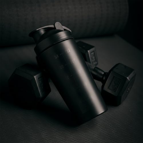 Image of MuscleBlaze Stainless Steel Gym Shaker (Black, 700ml)