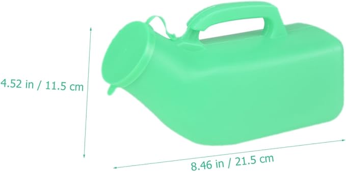 Orinal masculino plástico 1200ml con tapa, portátil, 2 piezas miniatura 4
