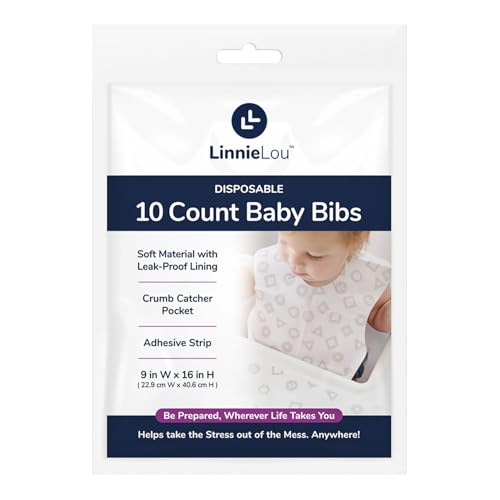 LinnieLou LL10BB Disposable Baby Bibs