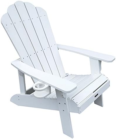 Island Umbrella Ez-Care Tek-Wood White Adirondack Chair