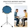 CROWNSHOP Drum Practice Pad and Sticks Double Sided Silent Practice Drum Pads 12-Inch Silent Snare Drums Training Kit for Adults Kids Includes Sticks Oxford Storage Bag (Blue) #3