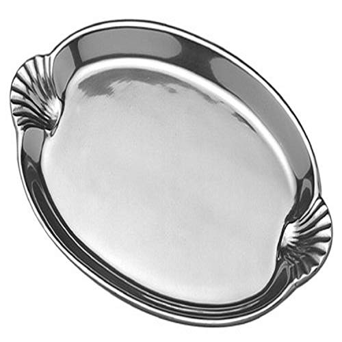 Wilton Armetale Sea Life Scallop Handled Oval Serving Tray, 10.75-Inch-by 16.5-Inch -