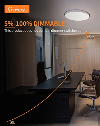 Tomosu 10261095 2 Pack Ceiling Fan Led Light Replacement, 5.1 Inch 24W 2100Lm, 3Cct 3000K/4000K/5000K Dimmable, Ceiling Fan Led Light Kit thumb #2