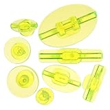 HOMOBABE 8 Stück Dellenentferner mit Transparent Gelben Ausbeullaschen zur Stoßstangenlosen Autokarosseriereparatur Vielseitiges Reparaturwerkzeug für Dellen Unterschiedlicher Größe