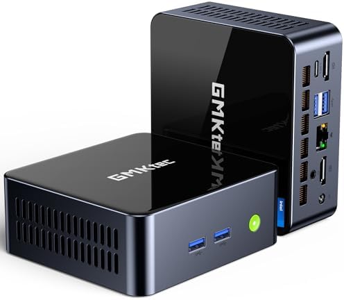 GMKtec Intel Core i7 12700H (14C/20T 4.7 GHz), 32 GB DDR4 RAM+1 TB NVMe SSD, Mini Masaüstü Bilgisayar Iris XE Graphics, Üçlü 4K Ekran, WiFi 6, BT5.2, USB-C ile M3 Ultra Mini PC - Görsel 1