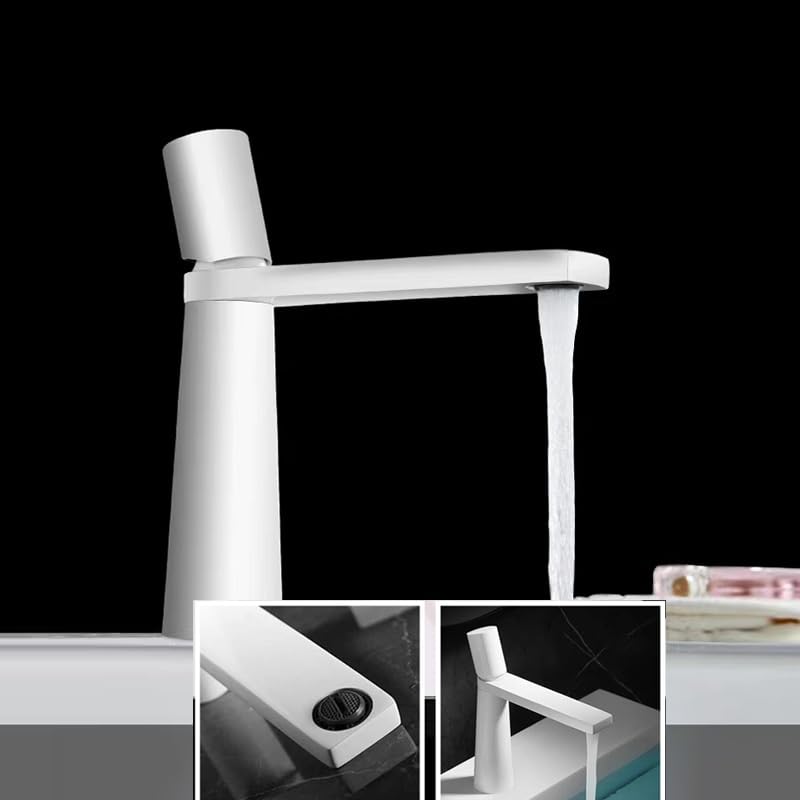 Grifo de baño de latón macizo con estética creativa y minimalista. 5