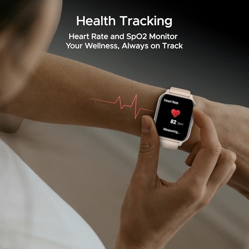Image of Boat Wave Call 2 Plus Smart Watch w /Bilingual Support (Hindi /English), 1.96 inch(4.97 cm) HD Display, BT Calling, 100+Sports Modes, Animated Watch Faces, Voice Assistant(Cherry Blossom)