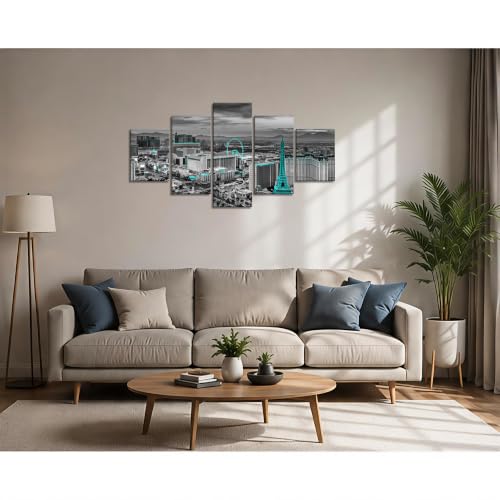 Cawpom Las Vegas Strip Wall Art Nevada Bellagio Casino Painting(60x32) by Cawpom - Used condition - Image 4